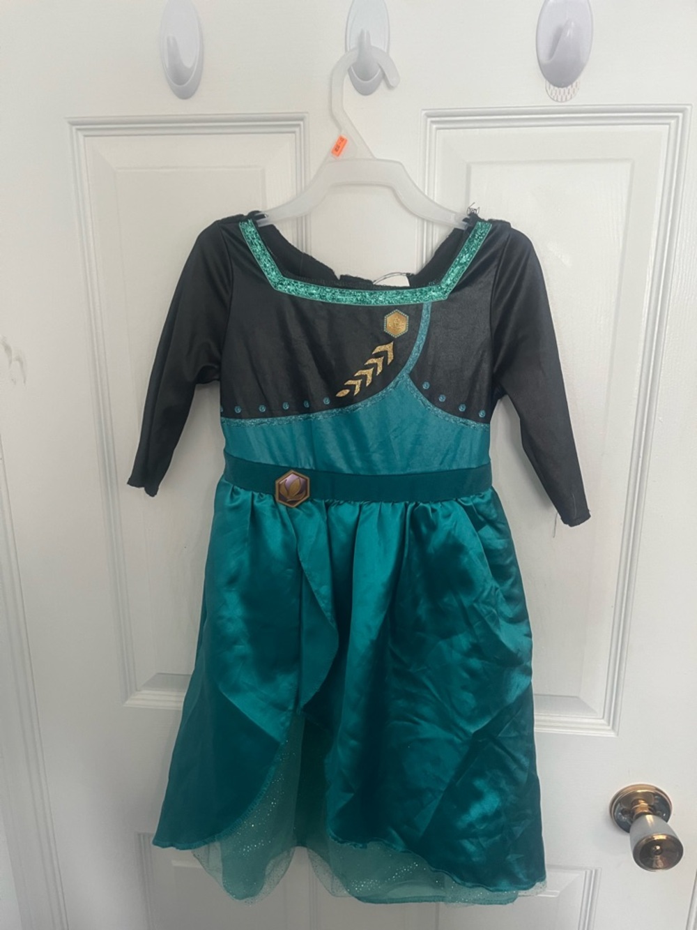 3-4T Disney Princess Anna Dress /Costume teal and black